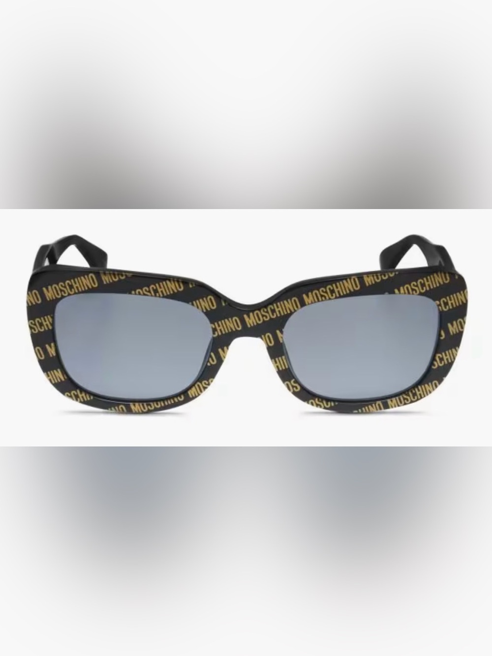 Moschino Black and Gold Logo Sunglasses